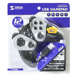 JY-P58UBK / USBゲームパッド（ラバーブラック）