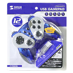 JY-P58UCBL / USBゲームパッド（クリアブルー）