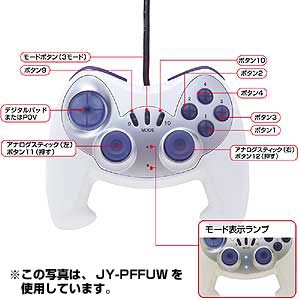JY-PFFUR / USBゲームパッド（レッド）