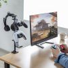 JY-STN2BK クランプ付きゲームコントローラースタンド(ヘッドフォンホルダー付・ブラック) JY-STN2BK / クランプ付きゲームコントローラースタンド(ヘッドフォンホルダー付・ブラック)