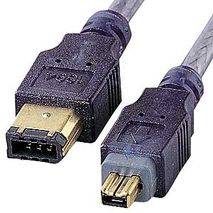 KB-1346-3GPHK / IEEE1394ケーブル（6pin-4pin・グラファイト・3m)
