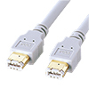 KB-1394-2 / IEEE1394ケーブル（6pin-6pin・ライトグレー・2m）