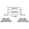 KB-13DV-1BK / IEEE1394ケーブル（4pin-4pin・1m・ブラック）