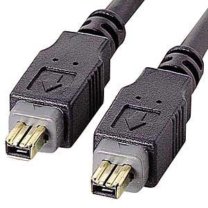 KB-13DV-3BK / IEEE1394ケーブル(4pin-4pin・3m・ブラック)