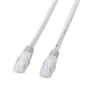 KB-5H-01N / ハの字ラッチCAT5eケーブル(1m・ライトグレー)