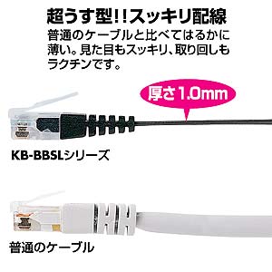 KB-BBSL-05BK / ブロードバンドケーブル（ブラック・0.5m）