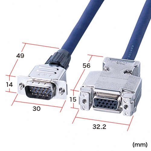 KB-CHD156FN / ディスプレイ延長ケーブル(複合同軸・アナログRGB・延長・6m)