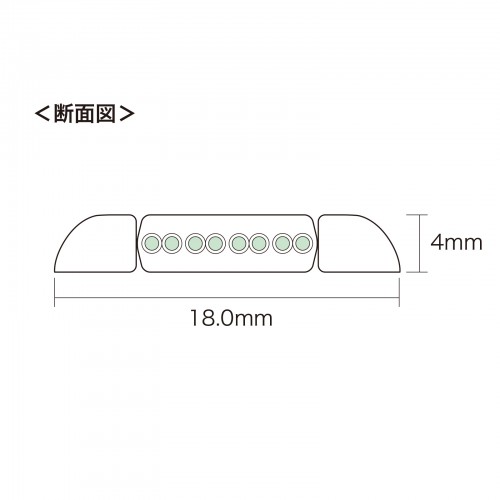 KB-CP5-10 / アンダーカーペットLANケーブル（10m・グレー）