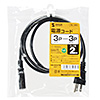 KB-D327A 電源コード(3P・ブラック・2m) KB-D327A / 電源コード(3P・ブラック・2m)