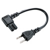 KB-DM2L-02 電源コード(2P・L型コネクタ・0.2m) KB-DM2L-02 / 電源コード(2P・L型コネクタ・0.2m)