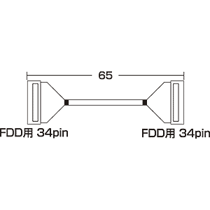 KB-FL340RL / ラウンドケーブル（1ドライブ用・0.65m・日本製）