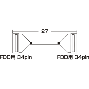 KB-FL340R / ラウンドケーブル（1ドライブ用・0.27m・日本製）