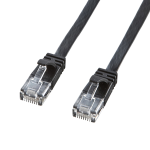 KB-FL6-03BKCN / カテゴリ6フラットクロスケーブル(3m・ブラック)