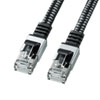 KB-FL6AME-03BK カテゴリ6AメッシュフラットLANケーブル(ブラック&グレー・3m) KB-FL6AME-03BK / カテゴリ6AメッシュフラットLANケーブル(ブラック&グレー・3m)