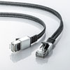 KB-FL6AME-15BK カテゴリ6AメッシュフラットLANケーブル(ブラック&グレー・15m) KB-FL6AME-15BK / カテゴリ6AメッシュフラットLANケーブル(ブラック&グレー・15m)