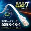 KB-FLU7-05W / CAT7ウルトラフラットLANケーブル（5m・ホワイト）