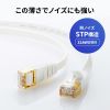 KB-FLU7-01W CAT7ウルトラフラットLANケーブル(1m・ホワイト) KB-FLU7-01W / CAT7ウルトラフラットLANケーブル(1m・ホワイト)