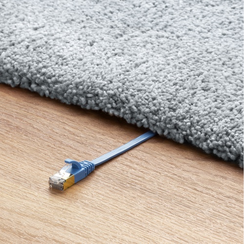 KB-FLU7-02BL / CAT7フラットLANケーブル（2m・ブルー）