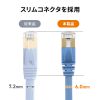 KB-FLU7-02BL CAT7フラットLANケーブル(2m・ブルー) KB-FLU7-02BL / CAT7フラットLANケーブル(2m・ブルー)