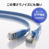 KB-FLU7-03BL / CAT7フラットLANケーブル（3m・ブルー）