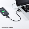 KB-IPLT03ADBK ライトニングアダプタ付きmicroUSBケーブル(ブラック) KB-IPLT03ADBK / ライトニングアダプタ付きmicroUSBケーブル(ブラック)