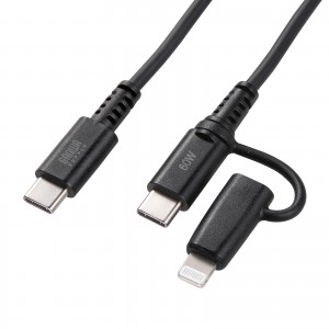 KB-IPLTCCP6010BK【USB2.0 Type-Cケーブル(Lightning変換 KB-IPLTCCP6010BK【USB2.0 Type-Cケーブル(Lightning変換