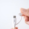 KB-IPLTCCP6010W / USB2.0 Type-Cケーブル（Lightning変換アダプタ付き・ホワイト）