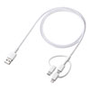 KB-IPLTCM10 ライトニング・Type-C・microUSB 3in1 ケーブル KB-IPLTCM10 / ライトニング・Type-C・microUSB 3in1 ケーブル