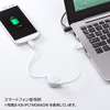 KB-IPLTM08ADBK ライトニングアダプタ付巻き取りケーブル(ブラック) KB-IPLTM08ADBK / ライトニングアダプタ付巻き取りケーブル(ブラック)