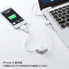 KB-IPLTM08ADBK ライトニングアダプタ付巻き取りケーブル(ブラック) KB-IPLTM08ADBK / ライトニングアダプタ付巻き取りケーブル(ブラック)