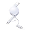KB-IPLTM08KW ライトニング・Type-C・microB 巻取りUSB 3in1 ケーブル 0.8m KB-IPLTM08KW / ライトニング・Type-C・microB 巻取りUSB 3in1 ケーブル 0.8m