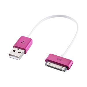 KB-IPUSBP3 / iPod・iPhone・iPad用USBケーブル(ピンク)