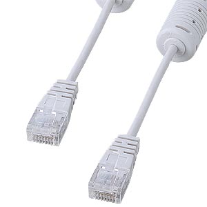 KB-SL5-005 / コア付超スリムUTPケーブル（ホワイト・0.5m）