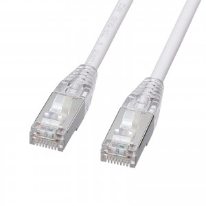 KB-SL5STPS-20W / カテゴリ5eSTP LANケーブル(スリム、やわらか、ツメ折れ防止コネクタ、20m・ホワイト)