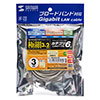 KB-SL6-03 カテゴリ6準拠極細LANケーブル(3m・ライトグレー) KB-SL6-03 / カテゴリ6準拠極細LANケーブル(3m・ライトグレー)