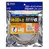 KB-SL6-07 カテゴリ6準拠極細LANケーブル(7m・ライトグレー) KB-SL6-07 / カテゴリ6準拠極細LANケーブル(7m・ライトグレー)