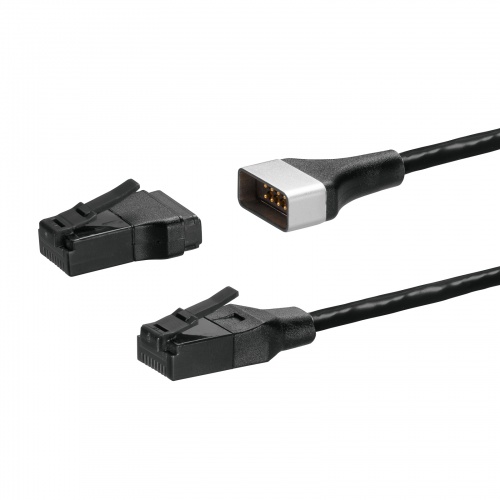 KB-SL6ABA-01BK / マグネット脱着式 カテゴリ6A LANケーブル（細径・1m）