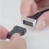 KB-SL6ABA-01BK / マグネット脱着式 カテゴリ6A LANケーブル（細径・1m）