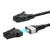 KB-SL6ABA-02BK / マグネット脱着式 カテゴリ6A LANケーブル（細径・2m）
