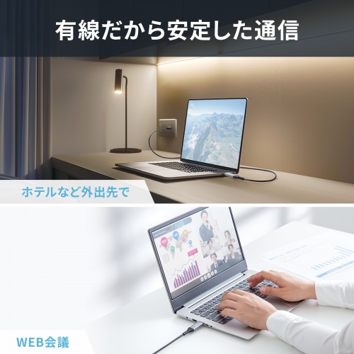 KB-SL6ALAN05BK / USB A LAN変換ケーブル（Gigabit対応・5m）