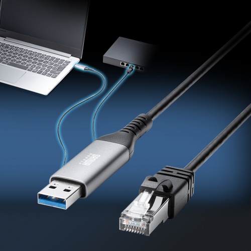 KB-SL6ALAN05BK / USB A LAN変換ケーブル（Gigabit対応・5m）