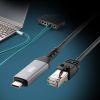 KB-SL6CLAN05BK USB Type-C LAN変換ケーブル(Gigabit対応・5m) KB-SL6CLAN05BK / USB Type-C LAN変換ケーブル(Gigabit対応・5m)