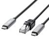KB-SL6CLANPD1BK 急速充電対応 USB Type-C LAN変換ケーブル(Gigabit対応・PD100W・1m) KB-SL6CLANPD1BK / 急速充電対応 USB Type-C LAN変換ケーブル(Gigabit対応・PD100W・1m)