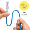 KB-SL6YS-005BL / カテゴリ6LANケーブル（スリム、やわらか、ツメ折れ防止コネクタ、0.5m・ブルー）