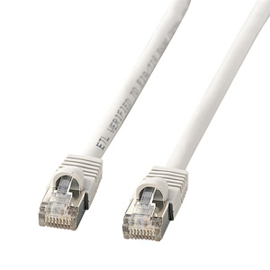 KB-STP-01L / STPエンハンスドカテゴリ5単線ケーブル(1m・ライトグレー)