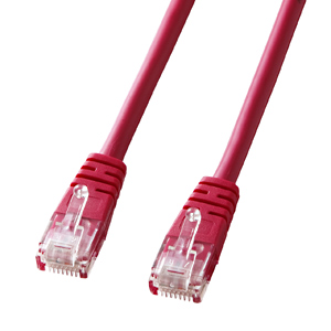 KB-T5Y-10RN / エンハンスドカテゴリ5より線LANケーブル(10m・レッド)