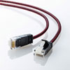 KB-T6AME-01BKR つめ折れ防止カテゴリ6A細径メッシュLANケーブル(ブラック&レッド・1m) KB-T6AME-01BKR / つめ折れ防止カテゴリ6A細径メッシュLANケーブル(ブラック&レッド・1m)