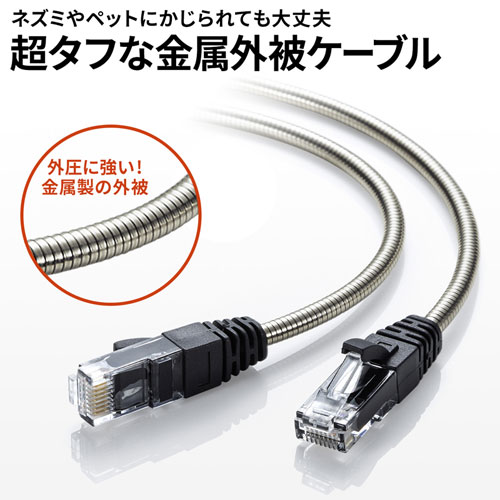 KB-T6AMT-10 / カテゴリ6A金属外被LANケーブル10m