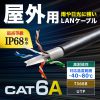 KB-T6AWP-CB300BK 屋外用防水カテゴリ6A LANケーブルのみ(ブラック・300m) KB-T6AWP-CB300BK / 屋外用防水カテゴリ6A LANケーブルのみ(ブラック・300m)
