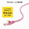 KB-T6AY-005P カテゴリ6Aより線LANケーブル(ピンク・0.5m) KB-T6AY-005P / カテゴリ6Aより線LANケーブル(ピンク・0.5m)